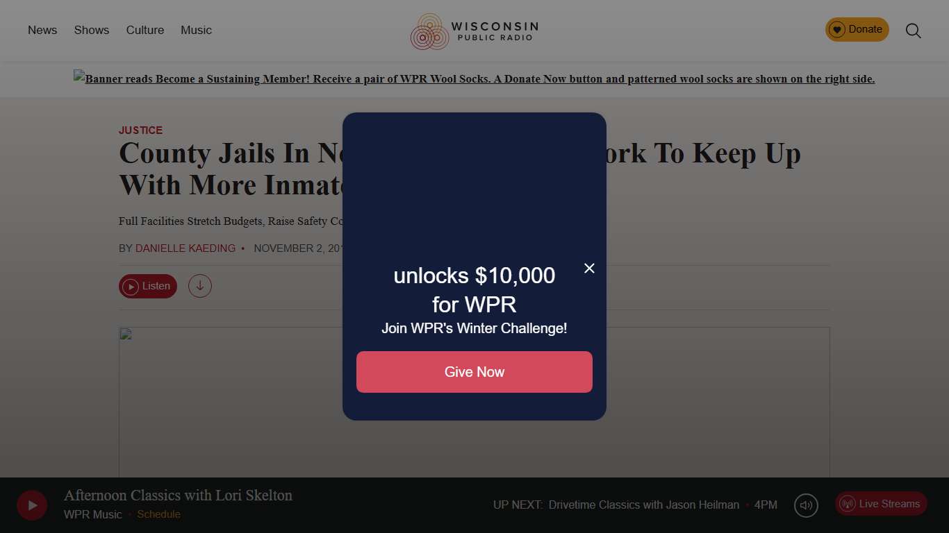 County Jails In Northern Wisconsin Work To Keep Up With More Inmates - WPR