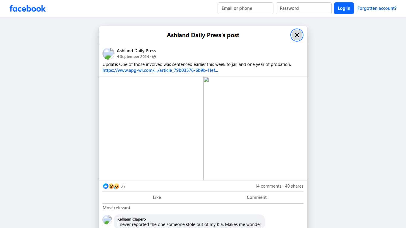 Update: One of those involved was... - Ashland Daily Press Facebook